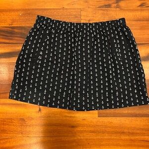 J.Crew elastic waist skirt, anchor pattern, EUC, size Large.